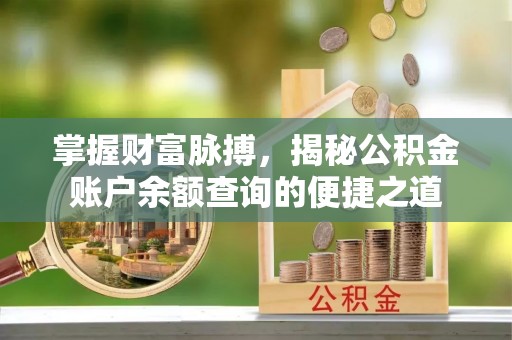 保山掌握财富脉搏，揭秘公积金账户余额查询的便捷之道