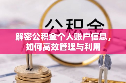 保山解密公积金个人账户信息，如何高效管理与利用