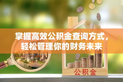 保山掌握高效公积金查询方式，轻松管理你的财务未来